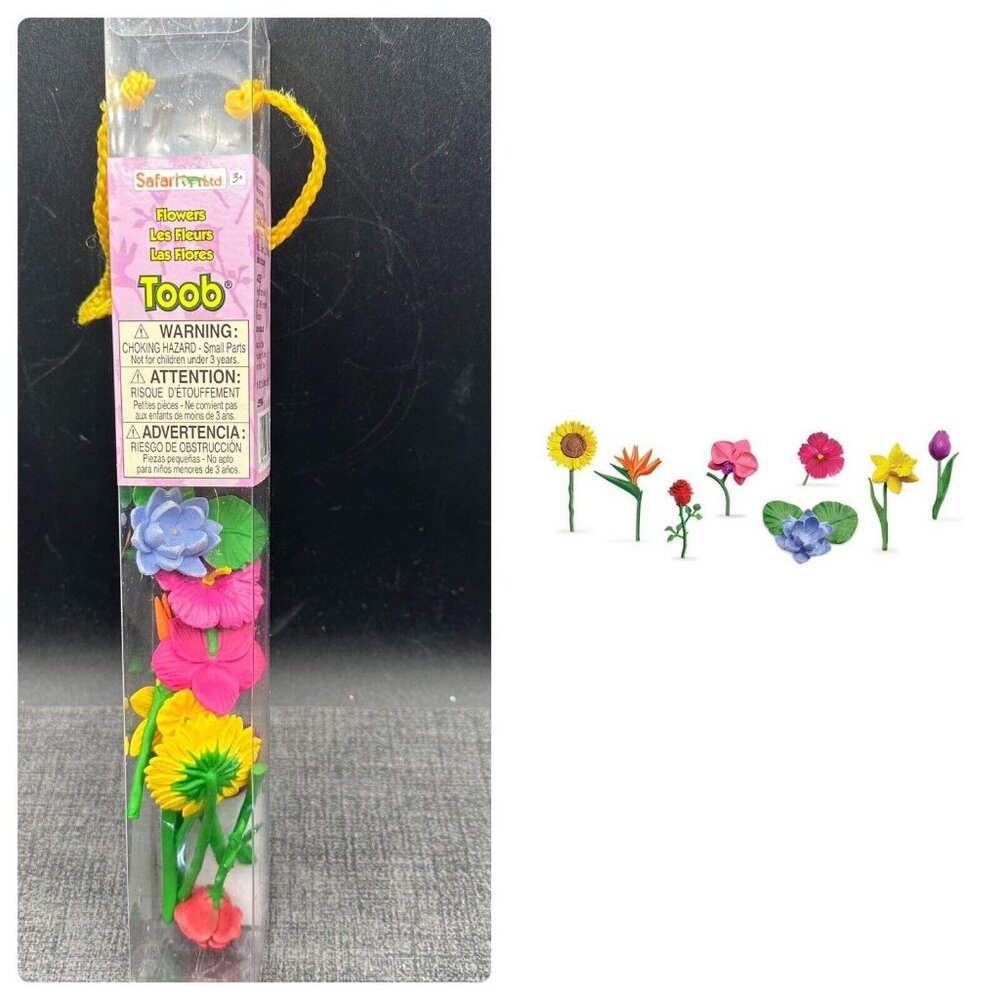 Flowers Toob Mini Figures Safari Ltd Ages 3+ 682904 2013 8 Pieces